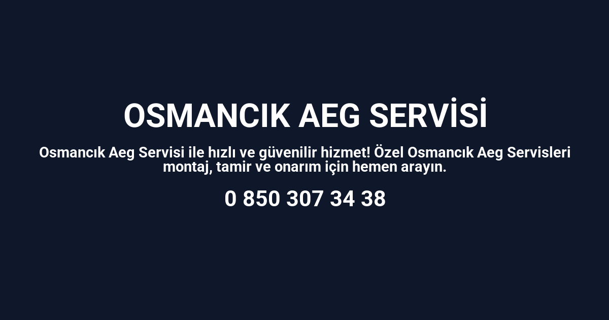 Osmancık Aeg Servisi